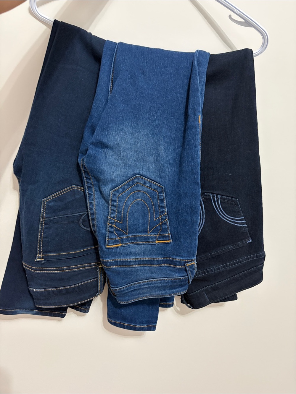 Hollister Women’s Skinny Jeans - Dark Blue & Medium Blue